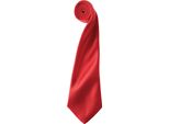 Cravatta Premier In Raso Da Uomo, Tinta Unita RW1152 (Taglia Unica) (Rosso)