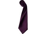 Cravatta Premier In Raso Da Uomo, Tinta Unita (2 Pezzi/Confezione) RW6934 (Taglia Unica) (Melanzana)