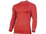 Maglietta Intima Termica Rhino Da Uomo, Manica Lunga RW1276 (2XL) (Rosso)