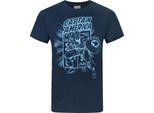 Maglietta Captain America Offizielles Herren Comic Book NS5041 (S) (Blau)