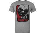 Maglietta Star Wars Official Darth Vader Sport Uomo NS4765 (L) (Grigio)