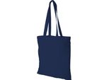 Borsa Bullet In Cotone Perù PF1486 (37 X 42 Cm) (Blu Navy)