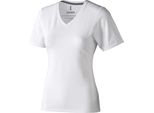 T-Shirt Elevate Kawartha Da Donna, Con Scollo A V, Maniche Corte PF1810 (2XL) (Bianco)