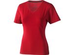 T-Shirt Elevate Kawartha Da Donna, Con Scollo A V, Manica Corta PF1810 (M) (Rosso)