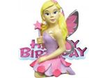 Cake Topper Creative Party Happy Birthday & Fairy SG11065 (Taglia Unica) (Rosa)