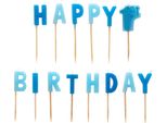 Amscan Candele Di Buon 1° Compleanno Bambino (Confezione Da 14) SG12150 (Taglia Unica) (Blu)