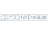 Striscione Olografico Amscan Sulla Cresima SG12151 (Taglia Unica) (Bianco/Argento)