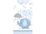 Tovaglia Unica Per Feste Con Disegno Di Elefante, Blu SG5801 (Taglia Unica) (Blu/Bianco)