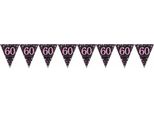 Amscan Glitter Banner 60° Compleanno SG9883 (Taglia Unica) (Nero/Rosa)