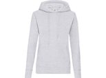 Fruit Of The Loom Lady Fit Pullover Mit Kapuze BC363 (Xs) (Grau)