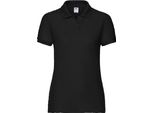Fruit Of The Loom Damen 65/35 Poloshirt, Kurzarm BC384 (M) (Schwarz)