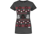 Star Wars Donna Darth Vader Maglietta Natalizia Fair Isle NS4236 (Xl) (Antracite)
