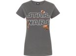 Star Wars Donna L'ultimo Jedi Maglietta Con Disegno Insignia NS4746 (Xl) (Antracite)