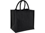 Borsa In Iuta Westford Mill / Borsa Per La Spesa In Iuta, 14 Litri BC2792 (Taglia Unica) (Nero/Nero)