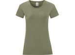 T-Shirt Fruit Of The Loom Donna Iconic, Manica Corta PC3400 (Xl) (Verde Oliva)