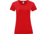 T-Shirt Fruit Of The Loom Iconic Da Donna, Manica Corta PC3400 (Xl) (Rosso)