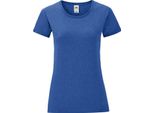 Maglietta Fruit Of The Loom Iconic Da Donna, Manica Corta PC3400 (L) (Blu Reale Screziato)
