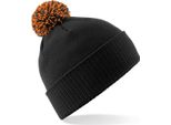 Cappello Invernale Da Bambina Beechfield Duo Extreme Snowstar RW243 (Taglia Unica) (Nero/Arancione)
