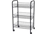 Koopman Bathroom Solutions Mensola Multifunzionale, Metallo, 40X26X62 Cm, Nero