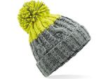 Beechfield Unisex Adulto Apres Beanie RW7276 (Taglia Unica) (Grigio Chiaro/Giallo)