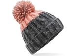Beechfield Unisex Adulto Apres Beanie RW7276 (Taglia Unica) (Grigio/Rosa)
