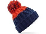 Beechfield Unisex Adulto Apres Beanie RW7276 (Taglia Unica) (Navy/Rosso)