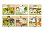 Woody Displ. 12Pz - Puzzle Su Tavola "Macchina"" - Animali Con Cuccioli"