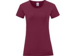 T-Shirt Fruit Of The Loom Donna Iconic, Manica Corta PC3400 (Xl) (Borgogna)