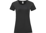 Maglietta Fruit Of The Loom Iconic Da Donna, Manica Corta PC3400 (Xl) (Nero)