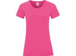 Maglietta Fruit Of The Loom Iconic Da Donna, Manica Corta PC3400 (L) (Fucsia)