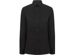 Henbury Camicetta Oxford Moderna A Maniche Lunghe Da Donna RW5424 (2XL) (Nero)