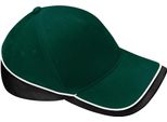 Berretto Da Baseball Beechfield Unisex Teamwear Competition RW223 (Taglia Unica) (Verde Bottiglia/Nero/Bianco)