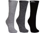 Calze Da Trekking Trespass Jackbarrow Da Uomo, Confezione Da 3 TP4509 (41-44 Eu) (Grigio Scuro/Grigio Chiaro/Nero)
