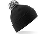 Cappello Invernale Da Bambina Beechfield Duo Extreme Snowstar RW243 (Taglia Unica) (Nero/Bianco)