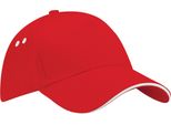 Berretto Da Baseball Beechfield Unisex Ultimate (2 Pezzi/Confezione) RW6700 (Taglia Unica) (Rosso/Bianco)