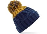 Beechfield Berretto Apres Unisex Adulto RW7276 (Taglia Unica) (Navy/Mustard)