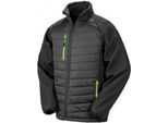 Result Giacca Softshell Da Uomo Compass Foderata PC3326 (Xs) (Nero/Lime)