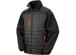 Result Giacca Softshell Da Uomo Compass Foderata PC3326 (Xs) (Nero/Arancione)
