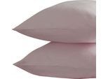 Set Copricuscino In Cotone Pettinato Belledorm, 2 Pezzi BM306 (Taglia Unica) (Rosa Cipria)