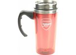 Tazza Da Viaggio Ufficiale Dell'arsenal Fc BS255 (Taglia Unica) (Colore Rosso/Argento)