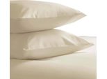 Set Di Copricuscini In Cotone Pettinato Belledorm, 2 Pezzi BM306 (Taglia Unica) (Colore Crema)