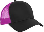 Berretto Da Baseball Trucker Beechfield Da Uomo Con Inserti In Rete (2 Pezzi/Confezione) RW6695 (Taglia Unica) (Nero/Fucsia)