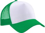 Cappello Da Baseball Beechfield Trucker A Rete Da Uomo RW260 (Taglia Unica) (Verde/Bianco)