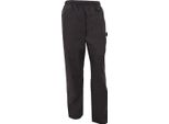 Pantaloni Da Cuoco Unisex Dennys, Neri, Elastico In Vita (2 Pezzi/Confezione) BC4305 (L) (Nero)