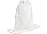Borsa Da Ginnastica A Sublimazione Bagbase Con Coulisse (5 Litri) (2 Pezzi/Confezione) BC4378 (Taglia Unica) (Bianco)