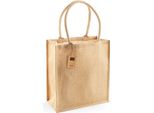 Westford Mill Jute Boutique Shopping Bag (19L) (2 Pezzi/Confezione) BC4532 (Taglia Unica) (Naturale)