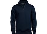 Felpa Mezza Zip Tee Jays Uomo PC4095 (M) (Blu Navy)
