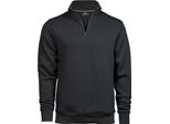 Felpa Mezza Zip Tee Jays Uomo PC4095 (Xl) (Grigio Scuro)