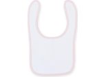 Larkwood Baby Bavaglino Unisex / Bavaglino Reversibile (2 Pezzi/Confezione) RW6674 (Taglia Unica) (Bianco/Rosa Pallido)