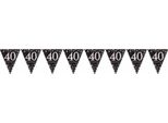 Amscan Bunting Con Numero 40 SG9898 (Taglia Unica) (Nero/Oro)